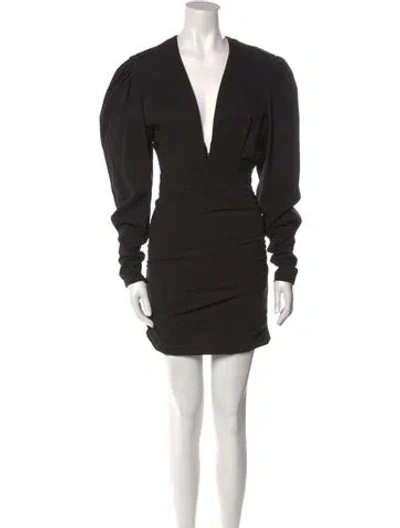 Pre-owned Isabel Marant V-neck Mini Dress In Black