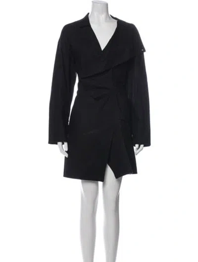 Pre-owned Isabel Marant V-neck Mini Dress In Black