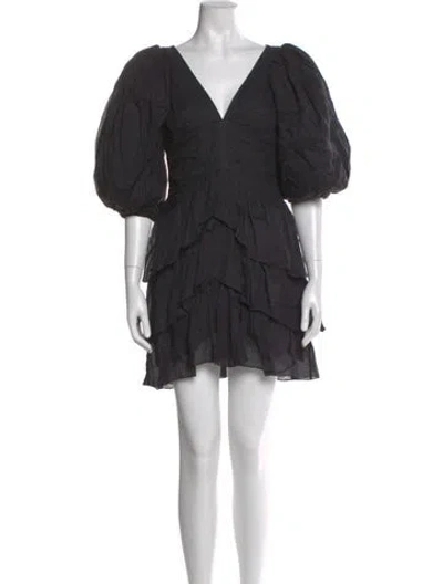 Pre-owned Isabel Marant V-neck Mini Dress In Black