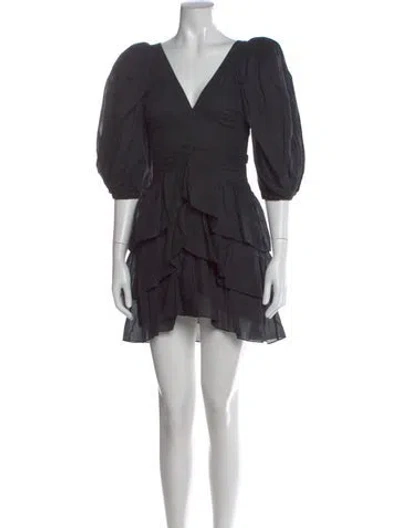 Pre-owned Isabel Marant V-neck Mini Dress In Black