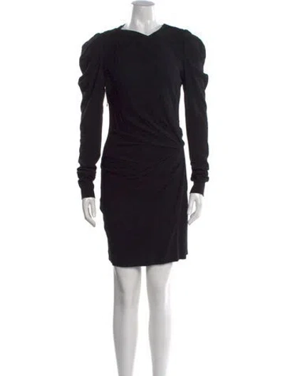 Pre-owned Isabel Marant V-neck Mini Dress In Black