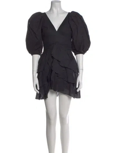 Pre-owned Isabel Marant V-neck Mini Dress In Black