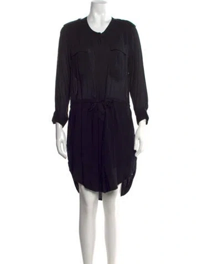 Pre-owned Isabel Marant V-neck Mini Dress In Black