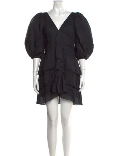 Pre-owned Isabel Marant V-neck Mini Dress In Black