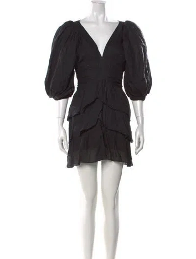 Pre-owned Isabel Marant V-neck Mini Dress In Black