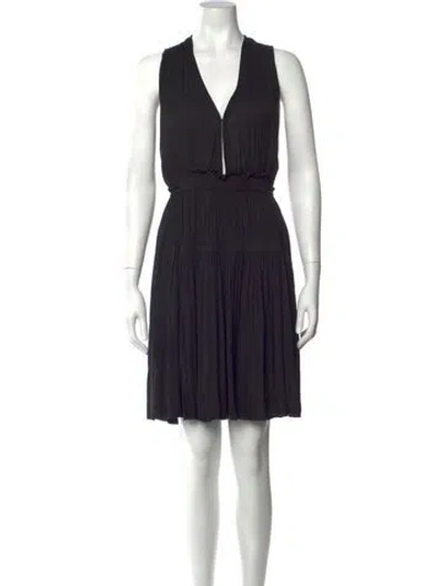 Pre-owned Isabel Marant V-neck Mini Dress In Black