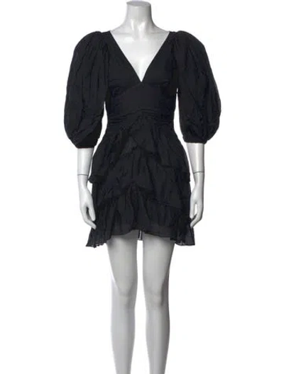 Pre-owned Isabel Marant V-neck Mini Dress In Black