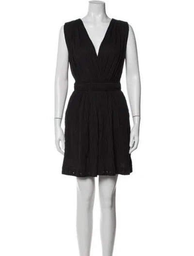 Pre-owned Isabel Marant V-neck Mini Dress In Blue