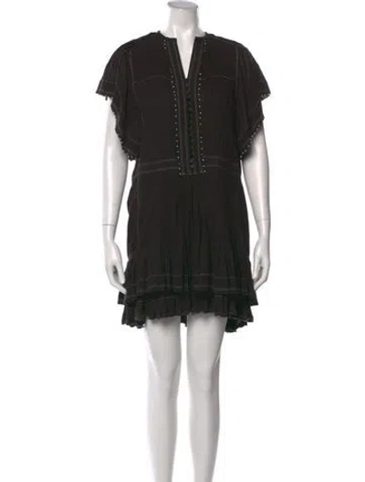 Pre-owned Isabel Marant V-neck Mini Dress In Multi
