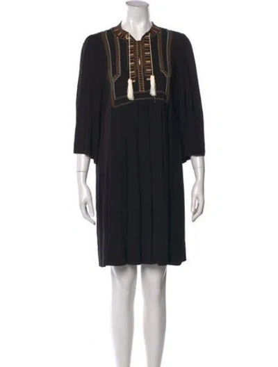 Pre-owned Isabel Marant V-neck Mini Dress In Neutral