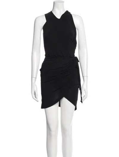 Pre-owned Isabel Marant V-neck Mini Dress W/ Tags In Black