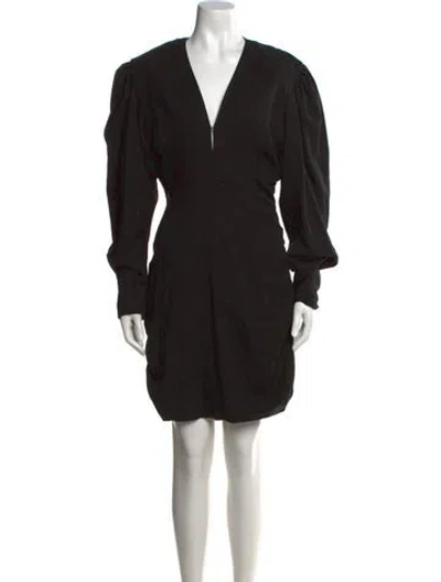 Pre-owned Isabel Marant V-neck Mini Dress W/ Tags In Black