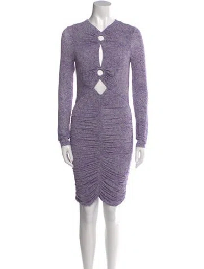 Pre-owned Isabel Marant V-neck Mini Dress W/ Tags In Purple