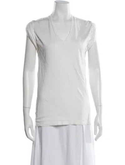 Pre-owned Isabel Marant V-neck Short Sleeve T-shirt In Neutral