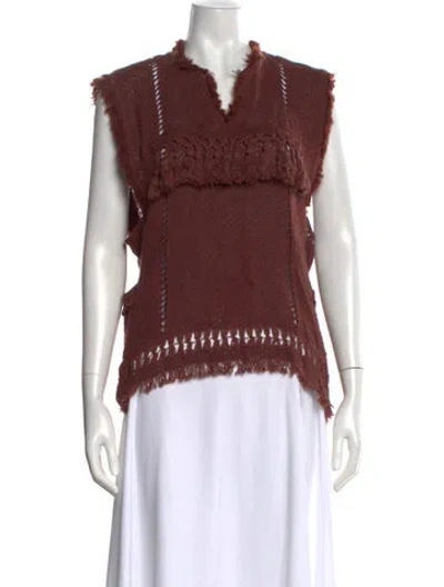 Pre-owned Isabel Marant V-neck Sweater In Brown