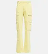 Isabel Marant Vokayo Straight-leg Cargo Jeans In Yellow