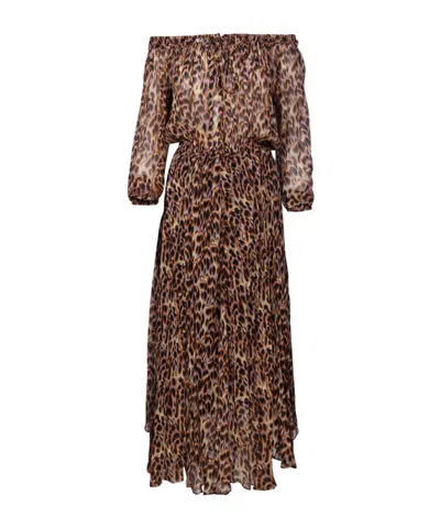 Isabel Marant Volga Graphic-print Maxi Dress In Brown