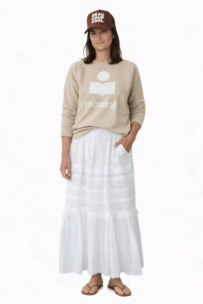 Isabel Marant Volodia Midi Skirt In White In Neutral