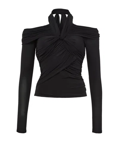 Isabel Marant Vonda Long-sleeved Top In Black