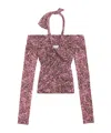 Isabel Marant Vonda Cold-shoulder Draped Top In Red