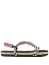Isabel Marant Black & Beige Waltee Sandals In Black
