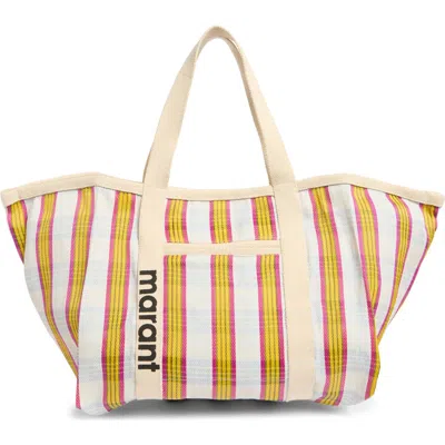 Isabel Marant Warden Canvas Tote In Pink