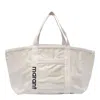 Isabel Marant Warden Canvas Tote In Powder