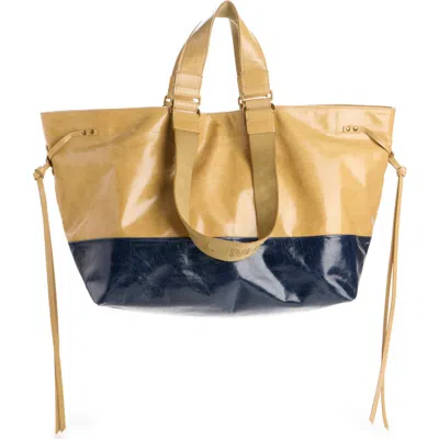 Isabel Marant Wardy Colorblock Leather Shopper Tote In Neutral