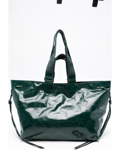 Isabel Marant Wardy Drawstring Leather Tote Bag