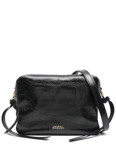 Isabel Marant Wardy Leather Camera Bag In Schwarz