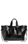 Isabel Marant Wardy Leather Shopper Tote In Black