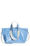 Isabel Marant Wardy Leather Shopper Tote In Blue