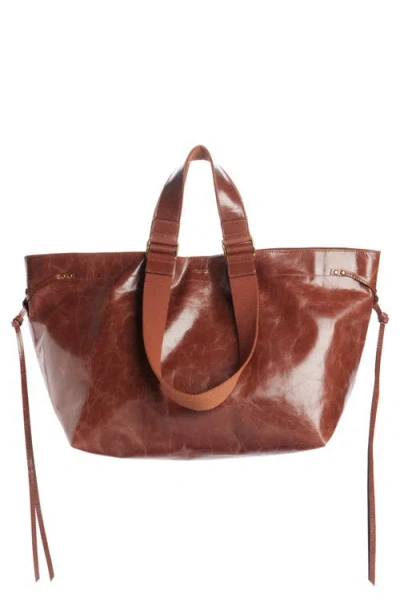 Isabel Marant Wardy Leather Shopper Tote In Brown