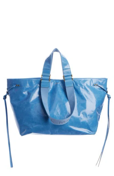Isabel Marant Wardy Leather Shopper Tote In Cobalt