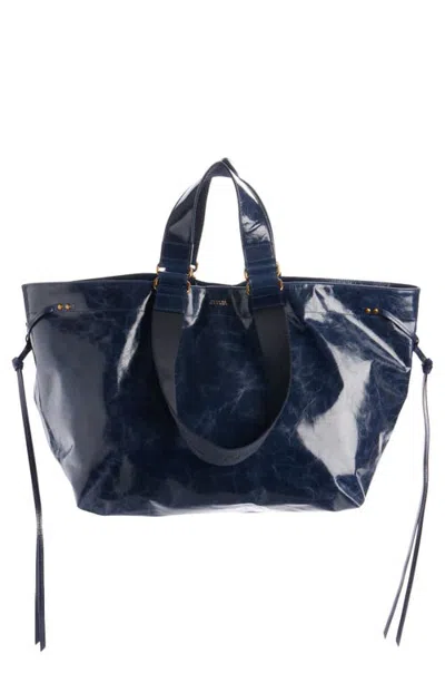 Isabel Marant Wardy Leather Shopper Tote In Blue