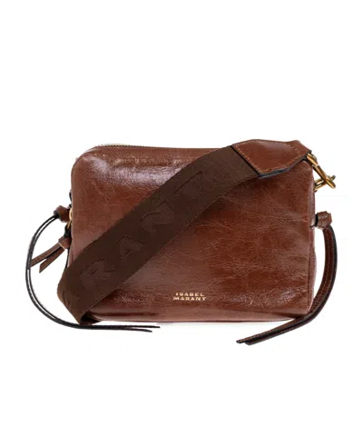 Isabel Marant Logo Shoulder Bag In Brown
