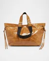 Isabel Marant Wardy Soft Leather Tote Bag In Brown