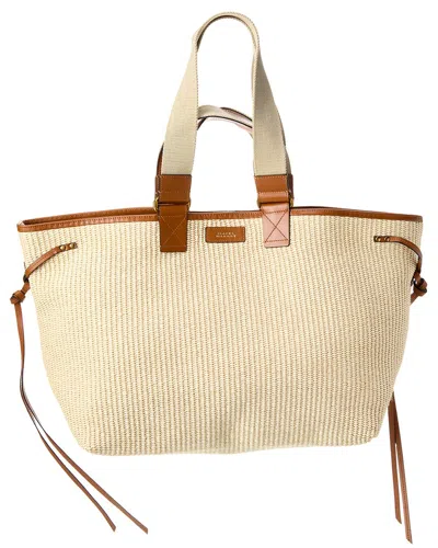 Isabel Marant Wardy Straw Tote In Brown
