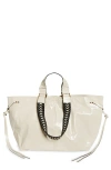 Isabel Marant Wardy Xo Capsule Leather Shopper Tote In Ecru