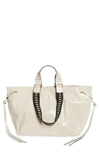 Isabel Marant Wardy Xo Capsule Leather Shopper Tote In White