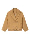 Isabel Marant Warna Belted Double-breasted Coat In Neutral
