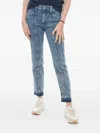 Isabel Marant Etoile Stone Washed Sulanoa Denims With Vertical Stitchings