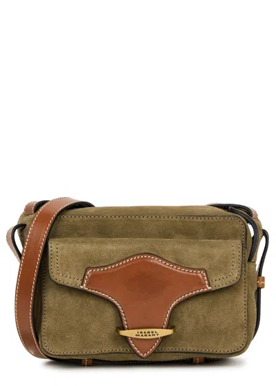 Isabel Marant Wasy Suede Cross-body Bag In Green