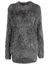 Isabel Marant Metallic-effect Crew Neck Jumper In Silver