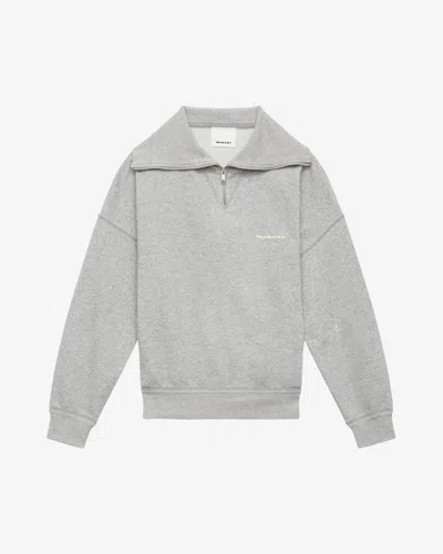 Isabel Marant Weloyan Logo Sweatshirt In Gray