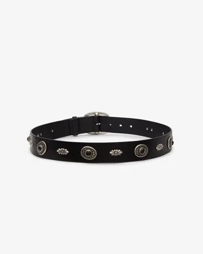 Isabel Marant Western Studs Belt In Black