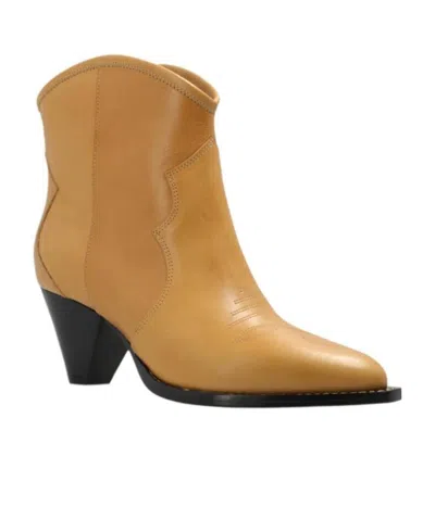 Isabel Marant Woman Ankle Boots Sand Size 9 Calfskin In Brown