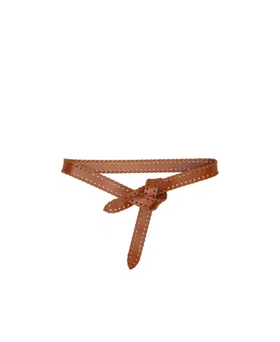 Isabel Marant Whipstitch Belt In Brown