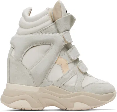 Isabel Marant Balskee High-top Leather Sneakers In Gray