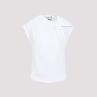 Isabel Marant Nayda Bow-detailed T-shirt In White